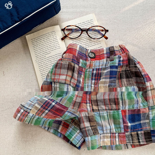 Pantalones Cortos de Verano con Costuras de Diseño para Niños y Niñas - Image 10