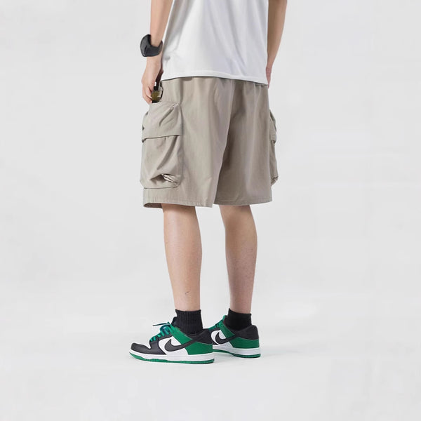 Pantalones Cortos Sueltos Japoneses con Bolsillos Grandes para Hombre