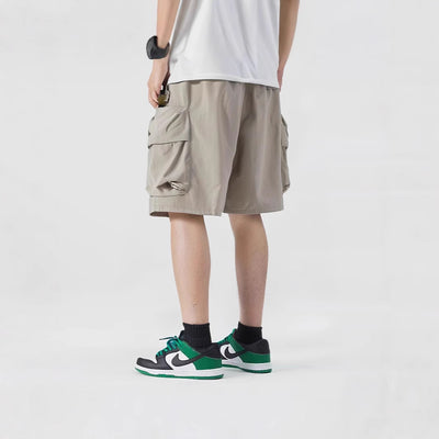 Pantalones Cortos Sueltos Japoneses con Bolsillos Grandes para Hombre - Image 2