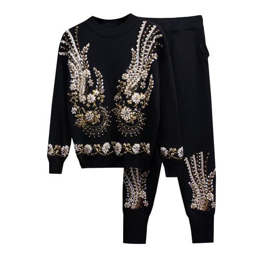 Conjunto Dos Piezas Elegante con Lentejuelas y Perlas - Image 4
