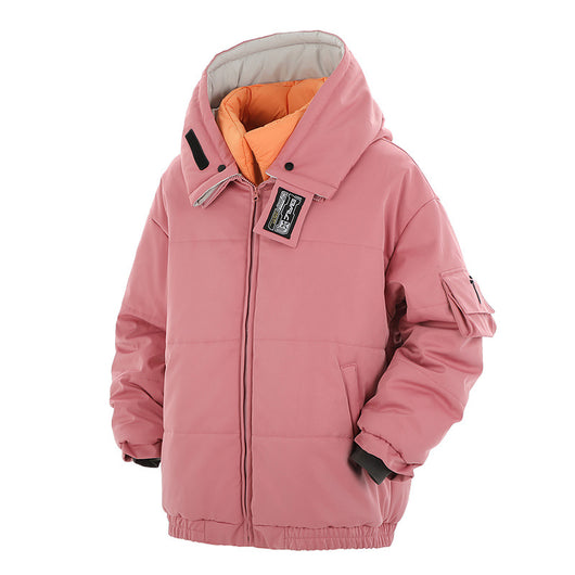 Chaqueta Abrigo Hombre Cuello Alto con Capucha Desmontable Algodón - Image 3