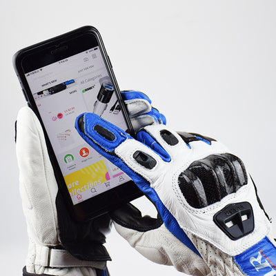 Guantes de Motociclista de Fibra de Carbono con Pantalla Táctil y Protección Anticaída - Image 10