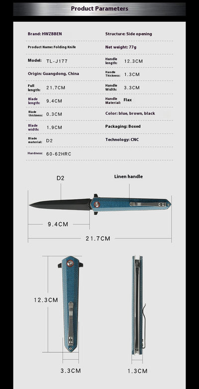 Cuchillo Plegable Multifuncional Portátil con Herramientas para Camping y Supervivencia - Image 9