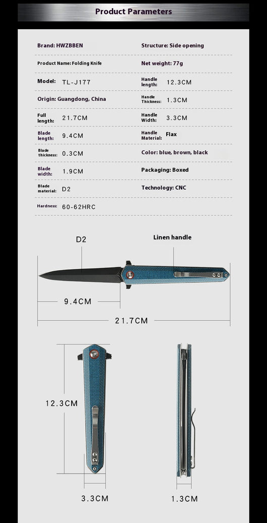 Cuchillo Plegable Multifuncional Portátil con Herramientas para Camping y Supervivencia - Image 9