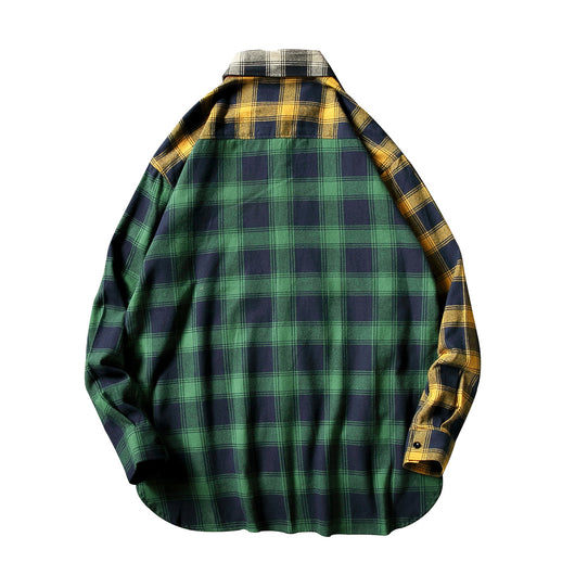 Camisa Cuadros Primavera Hombre Suelta Irregular - Image 11