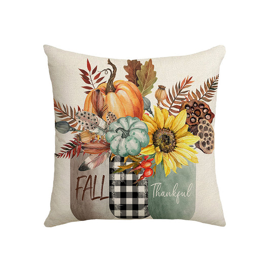 Fundas de Cojín Otoño Calabaza Home Sweet Home 18x18 - Decoración Acción de Gracias - Image 4