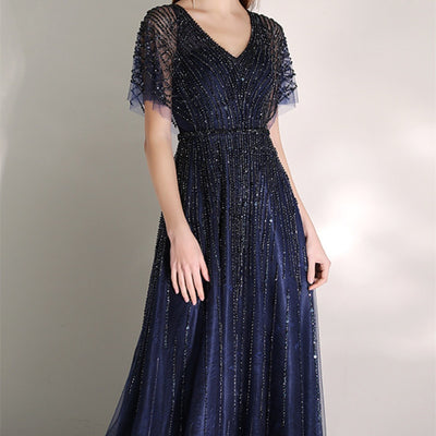 Vestido de Noche Elegante con Temperamento de Celebridad