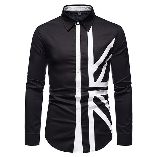 Camisa Vaquera Occidental Manga Larga con Costuras de Diseño para Hombre - Image 5
