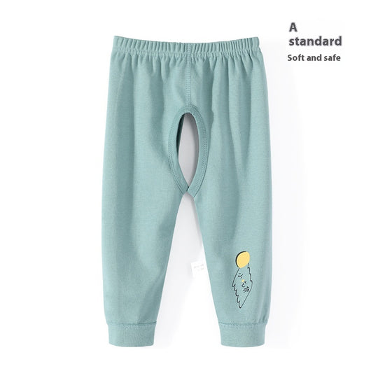 Pantalones de Algodón Puro con Abertura Frontal para Bebé Niño - Image 5