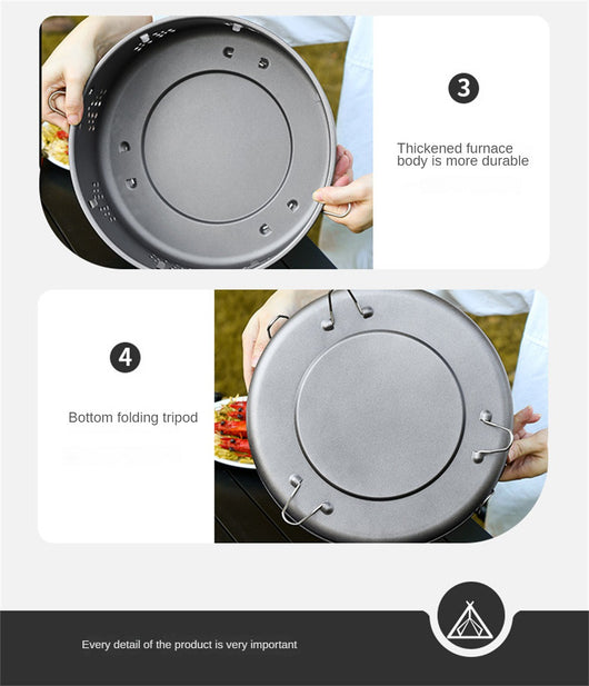 Parrilla Portátil de Acero Inoxidable para Camping y Asados al Aire Libre - Image 15