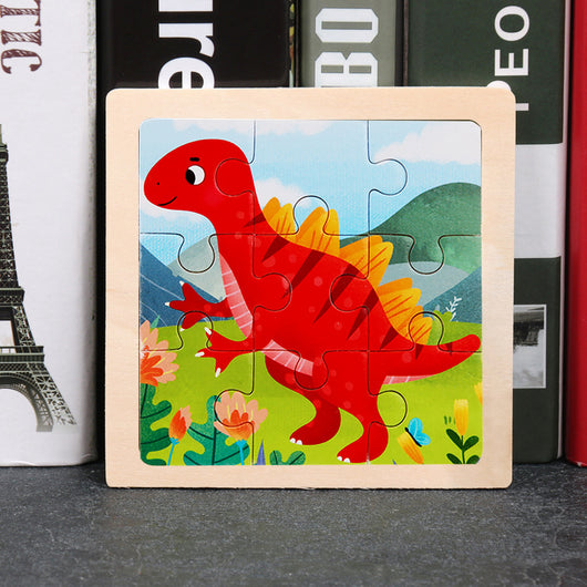 Puzzle de Madera 3D Animales Infantil 9 Piezas con Diseño de Dibujos Animados - Image 24
