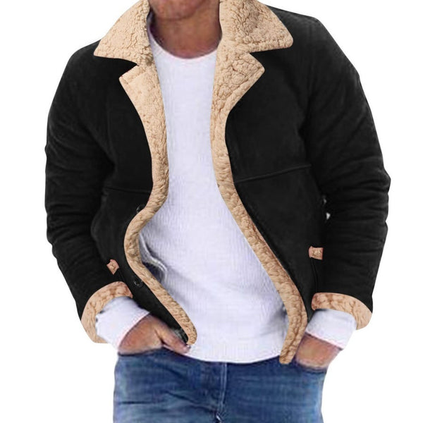 Chaqueta Acolchada para Hombre con Forro de Lana y Pelaje Integrado