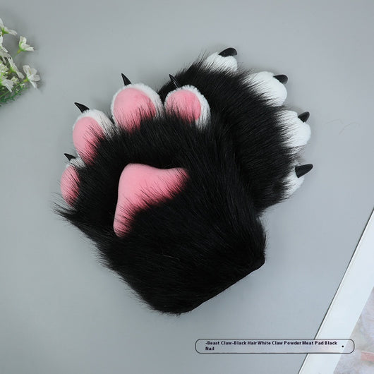 Guantes de Felpa Artesanales para Disfraz de Bestia - Garras Peludas Roleplay - Image 12