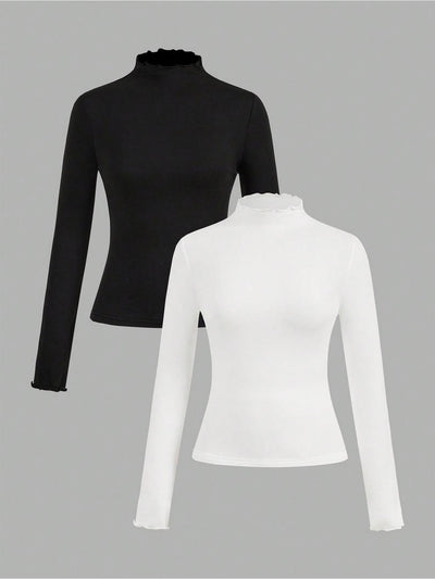 Blusa Ajustada de Punto con Volantes - Image 7