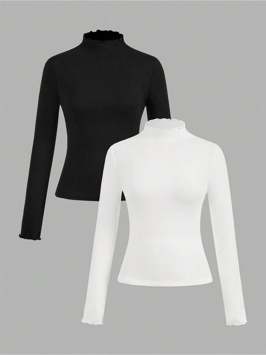Blusa Ajustada de Punto con Volantes - Image 7