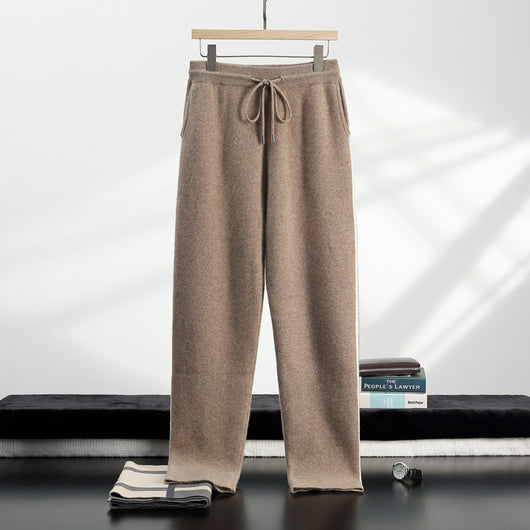 Pantalones de Punto Cashmere Grueso para Hombre - Cómodos y Versátiles