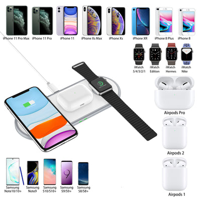 Cargador Inalámbrico 3 en 1 de 10W con Soporte para Teléfono - Image 4