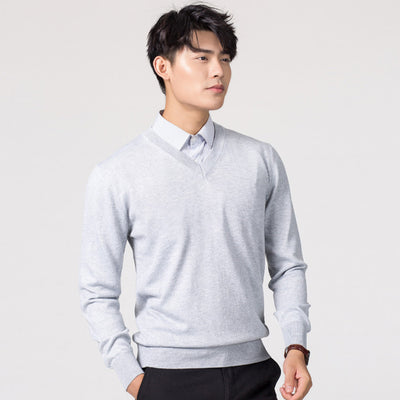 Suéter Holgado de Lana para Hombre - Pullover Casual de Color Sólido - Image 24