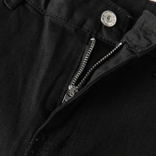 Pantalón Cigarette Retro Cintura Alta Crop Stretch Denim - Image 4