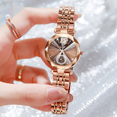 Reloj de Mujer con Esfera de Diamante y Degradado de Cristal - Image 14