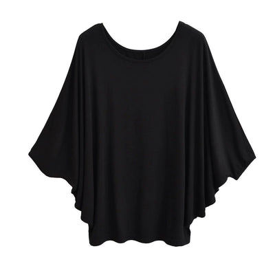 Blusa Suelta de Seda Premium con Mangas Murciélago - Diseño Versátil para Mujer - Image 5