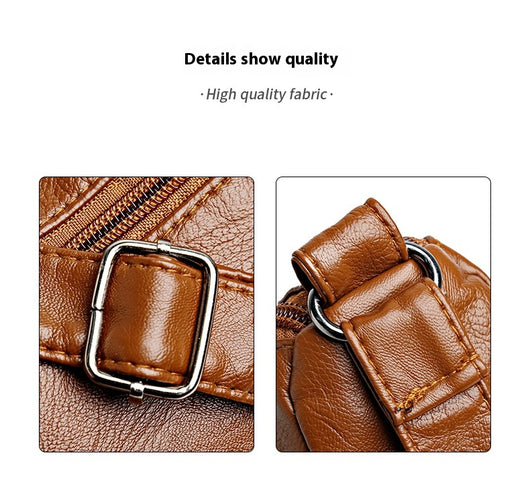 Bolso de Cuero Premium con Múltiples Compartimentos - Image 11