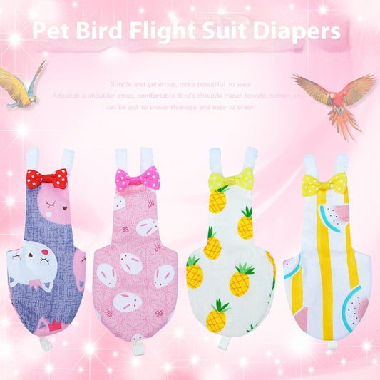 Pañales Desechables para Mascotas con Estampado de Aves Coloridas