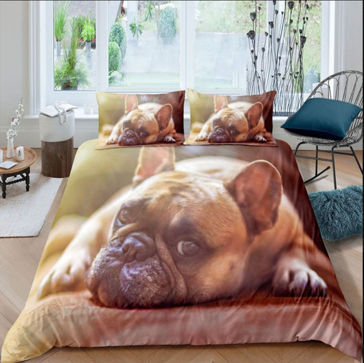 Juego de Cama Estampado 3D con Diseño de Pug - Image 7