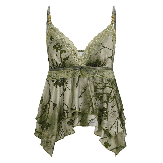 Vestido Retro Cuello V Cintura Marcada Diseño Asimétrico - Image 7