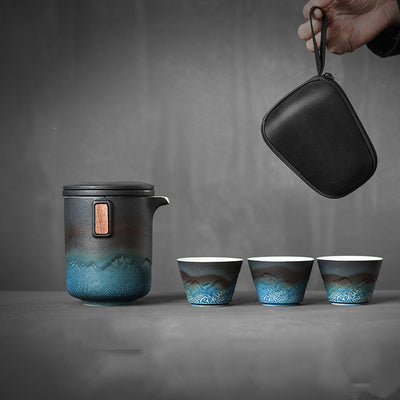 Juego de Té Portátil de Cerámica para Viajes - Kung Fu Tea - Image 11