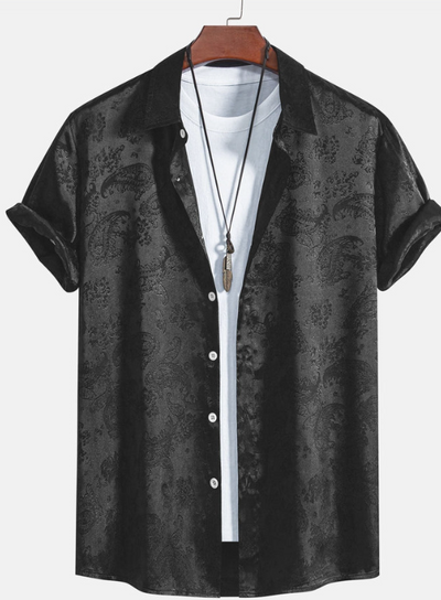 Camisa Suelta Estampada Moderna para Hombre - Image 4