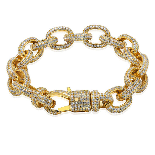 Pulsera para Hombre con Botón Ovalado Retorcido Grande - Image 9
