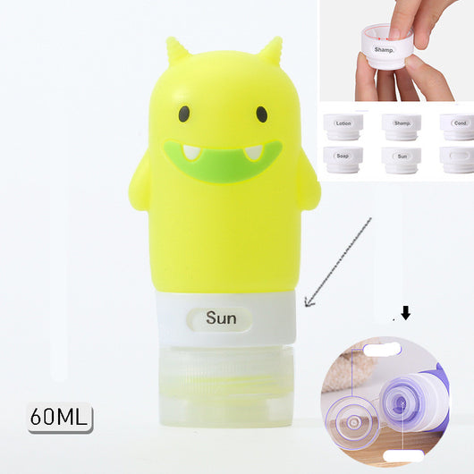 Organizador de Viaje Botellas Rellenables Animales Lindos - Estuche Silicona para Champú y Geles - Image 22