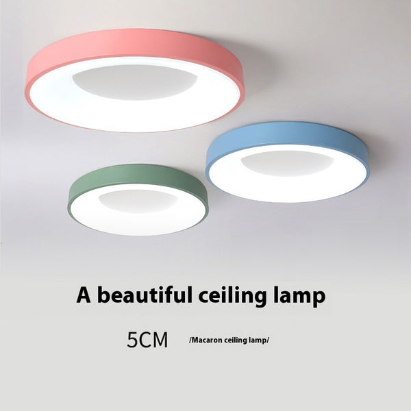 Lámpara de Techo LED Minimalista Redonda Macaron con Protección Ocular