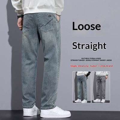 Pantalones Vaqueros Anchos Rectos Estilo Urbano para Hombre - Image 2