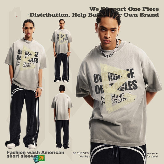 Camiseta Holgada Lavada para Hombre