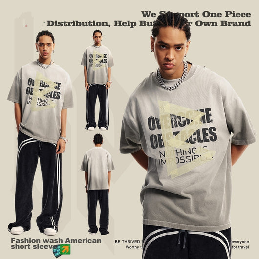 Camiseta Holgada Lavada para Hombre