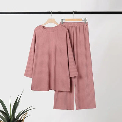 Conjunto Deportivo Mujer: Chaqueta, Blusa Manga Larga y Pantalón Palazzo - Image 6