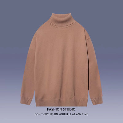 Suéter Cuello Alto Minimalista para Estudiantes - Image 4