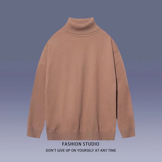 Suéter Cuello Alto Minimalista para Estudiantes - Image 4