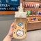 Botella de Agua Infantil con Popote - Diseño Adorable y Portátil
