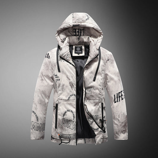 Chaqueta de Invierno para Hombre con Patrón de Terciopelo