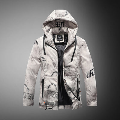 Chaqueta de Invierno para Hombre con Patrón de Terciopelo
