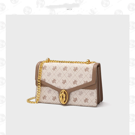 Bolsa Mensajero Cuadrada Pequeña con Cadena - Estilo Moderno
