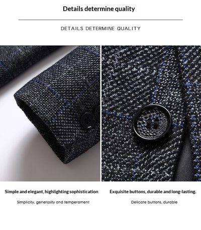 Blazer Cuadros Casual Elegante de Solapa Simple - Image 8