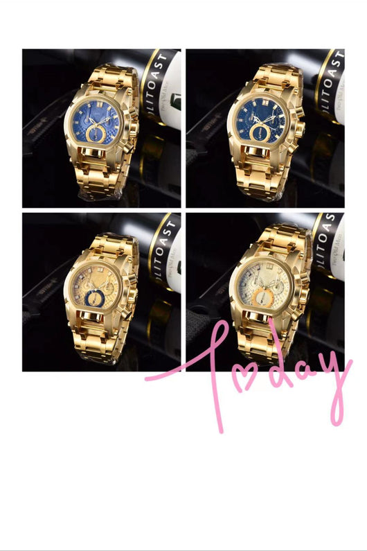 Reloj de Pulsera Acero Inoxidable con Esfera Grande para Hombre - Image 4