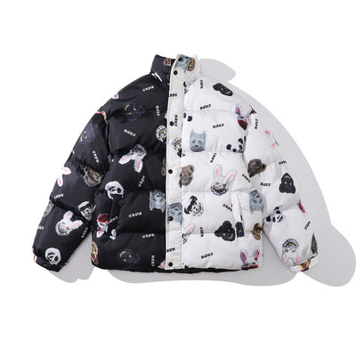 Chaqueta Acolchada Oversize con Bloques de Color - Algodón para Hombre y Mujer - Image 13