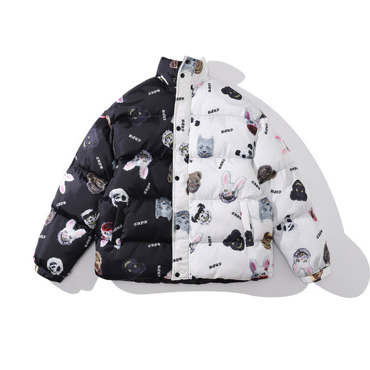 Chaqueta Acolchada Oversize con Bloques de Color - Algodón para Hombre y Mujer - Image 13