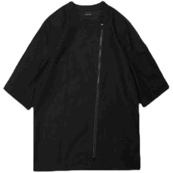 Camisa Casual Hombre Patchwork Punk Funcional Algodón Lino Manga Corta - Image 4