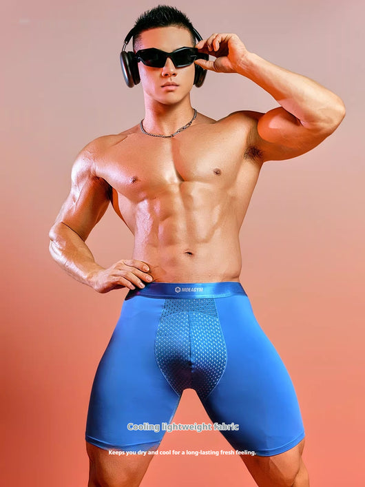 Calzoncillos Deportivos de Seda Helada con Largo Extendido para Hombre - Image 6
